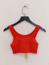 BASERANGE 25 Spring/Summer French organic cotton heart-shaped corset vest BAS-BRHE-RB-SU25-MY RED